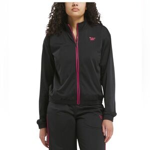 Reebok Black Joggers with Pink Detailing